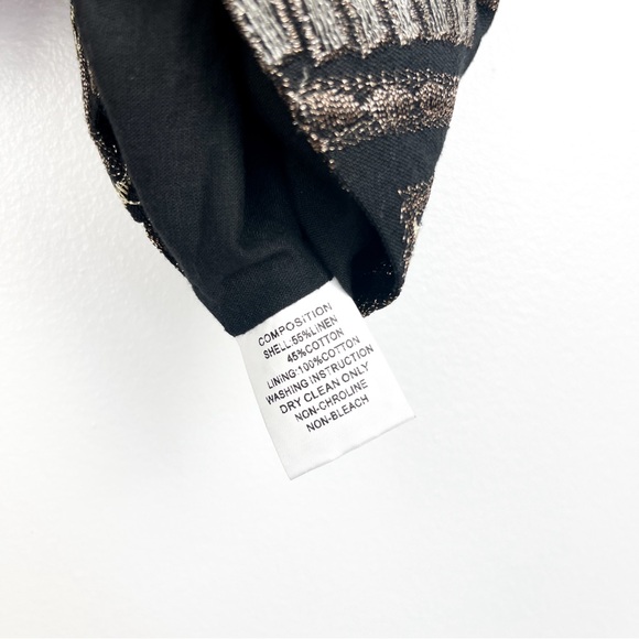 Blaque Label, Black Mini Skirt with Gold Metallic Threading - Picture 3 of 9